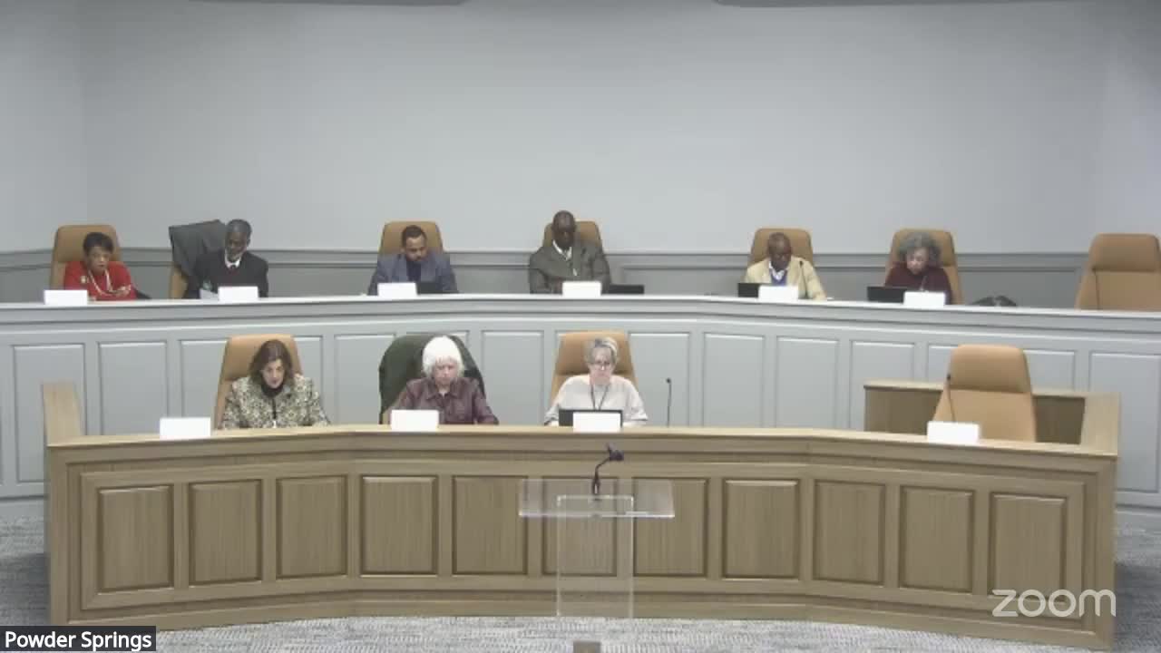 City of Powder Springs City Council Meeting 01/20/2026 on 20-Jan-26-23:58:32