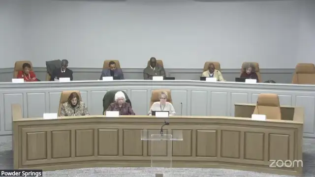 City of Powder Springs City Council Meeting 01/20/2026 on 20-Jan-26-23:58:32