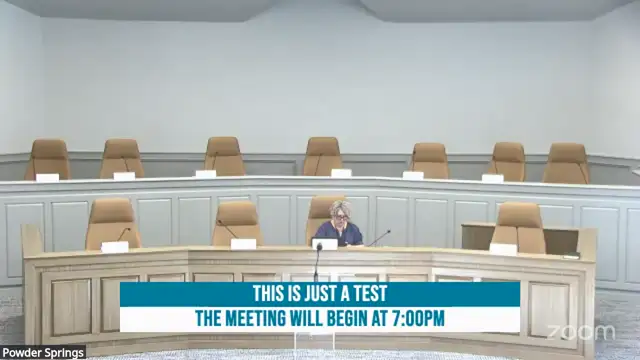 Powder Springs City Council Meeting 04/20/2026 on 20-Apr-26-22:03:55