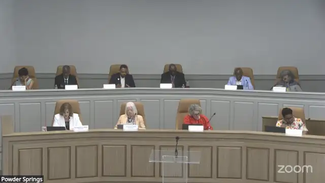 City of Powder Springs City Council Meeting 07-20-2026 on 20-Jul-26-23:00:40