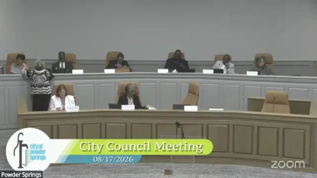 City of Powder Springs City Council Meeting 08-17-2026 on 18-Aug-26-00:06:15